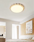 Travertine Scallop Edge Ceiling Light