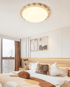 Travertine Scallop Edge Ceiling Light