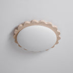 Travertine Scallop Edge Ceiling Light