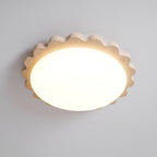 Travertine Scallop Edge Ceiling Light