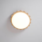 Travertine Scallop Edge Ceiling Light