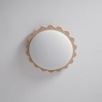 Travertine Scallop Edge Ceiling Light