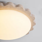 Travertine Scallop Edge Ceiling Light