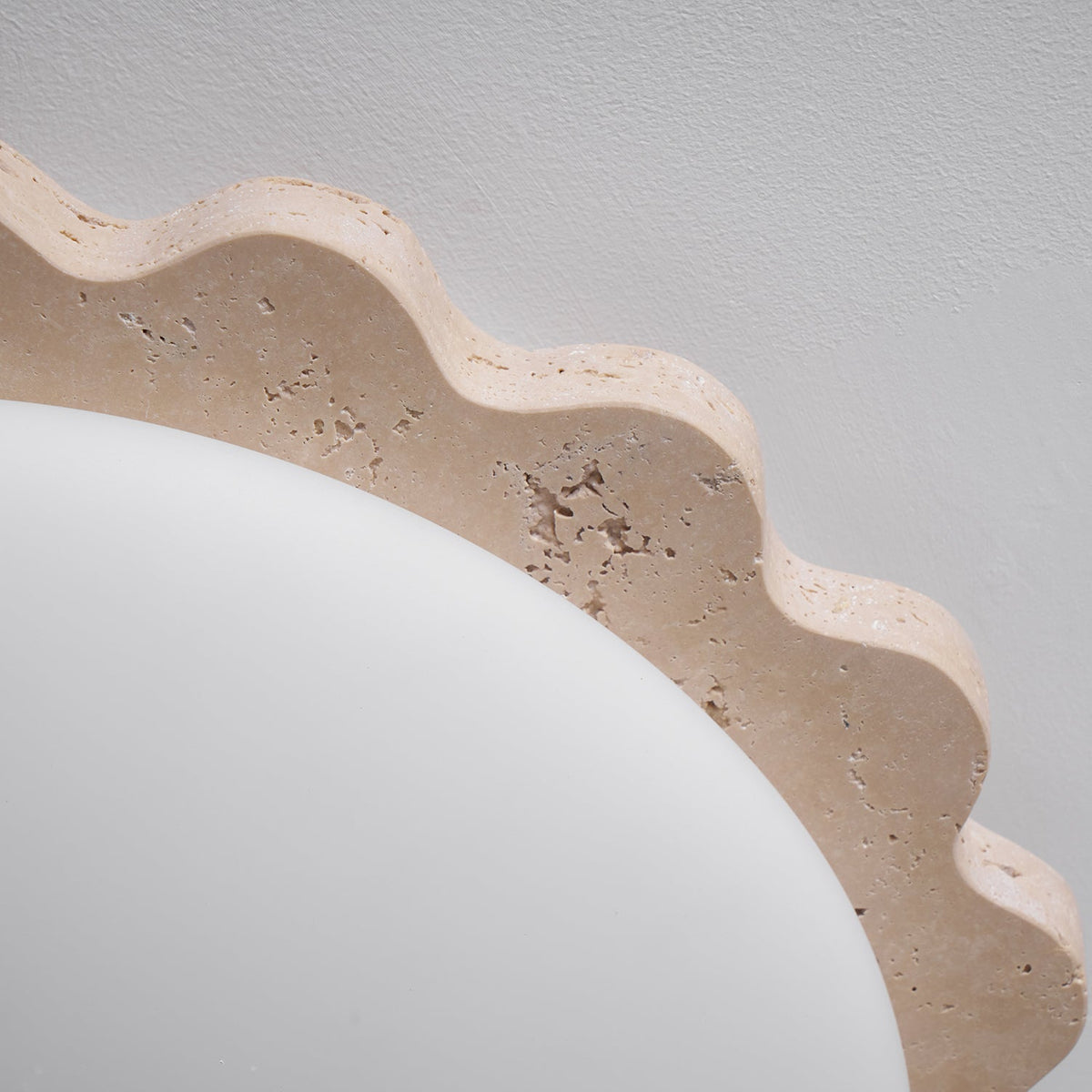 Travertine Scallop Edge Ceiling Light