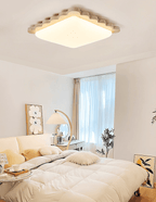 Travertine Scallop Edge Ceiling Light
