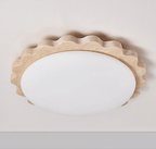 Travertine Scallop Edge Ceiling Light