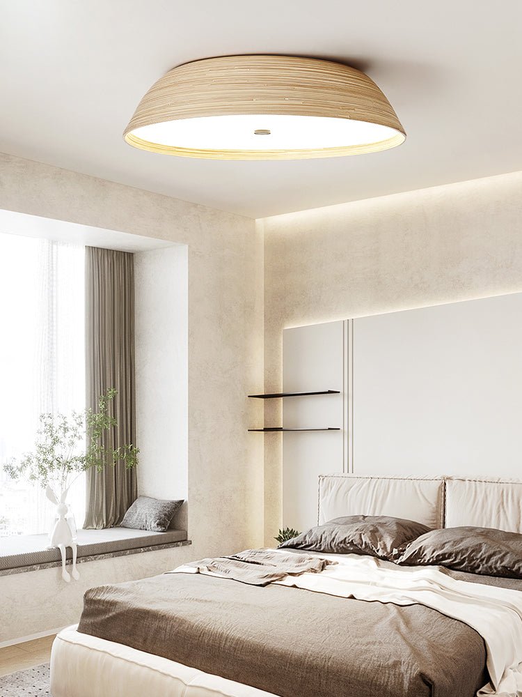 Bamboo Textured Ceiling Lamp