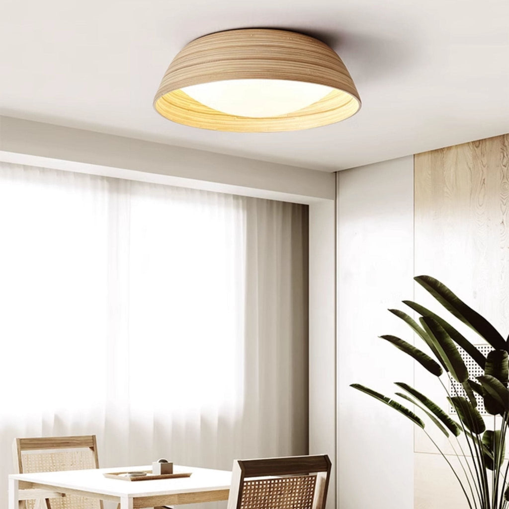 Bamboo Textured Ceiling Lamp