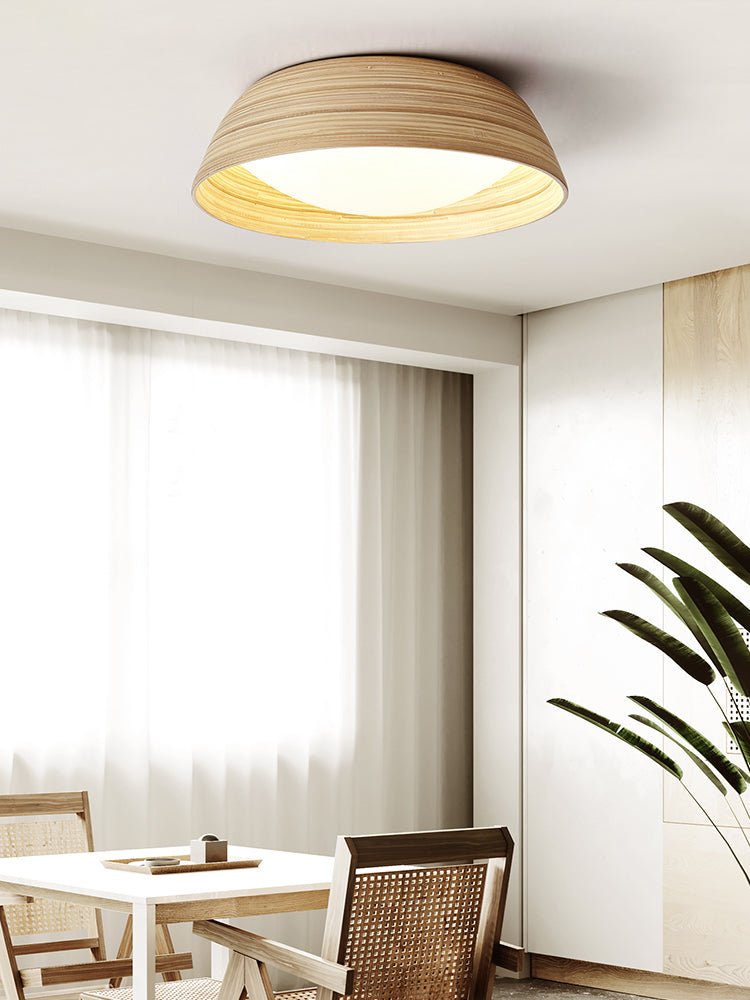 Bamboo Textured Ceiling Lamp