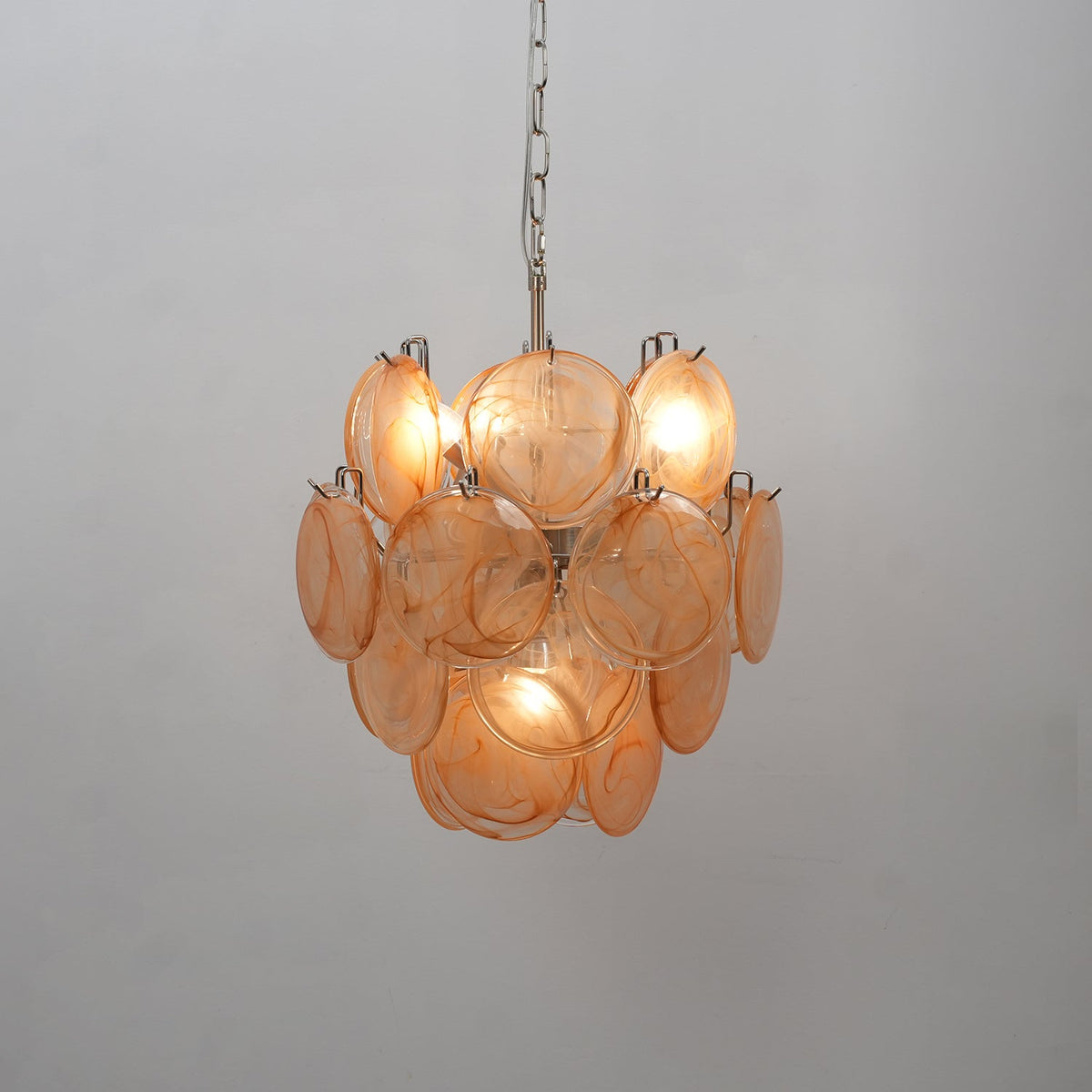 Lunaria Disc Glass Chandelier