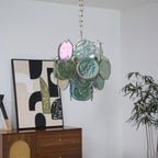 Lunaria Disc Glass Chandelier