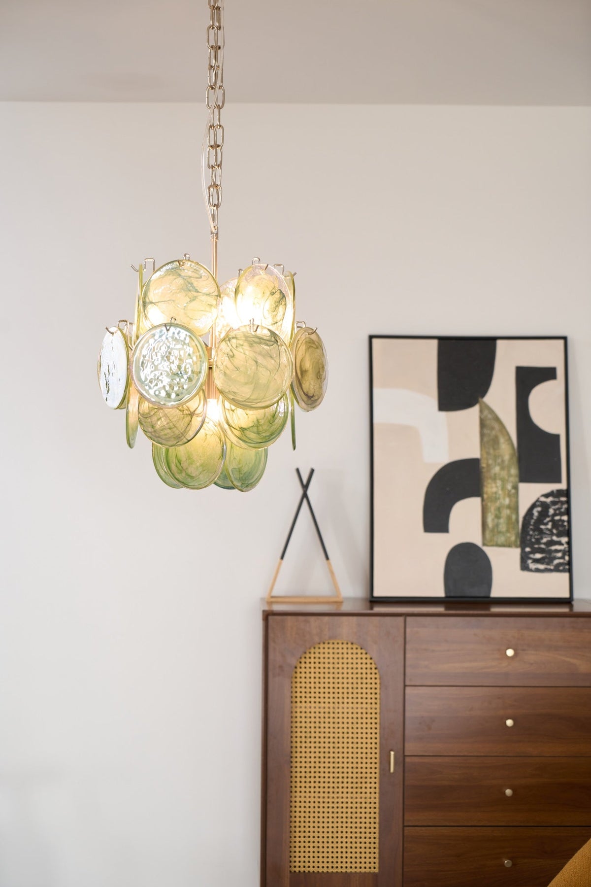 Lunaria Disc Glass Chandelier