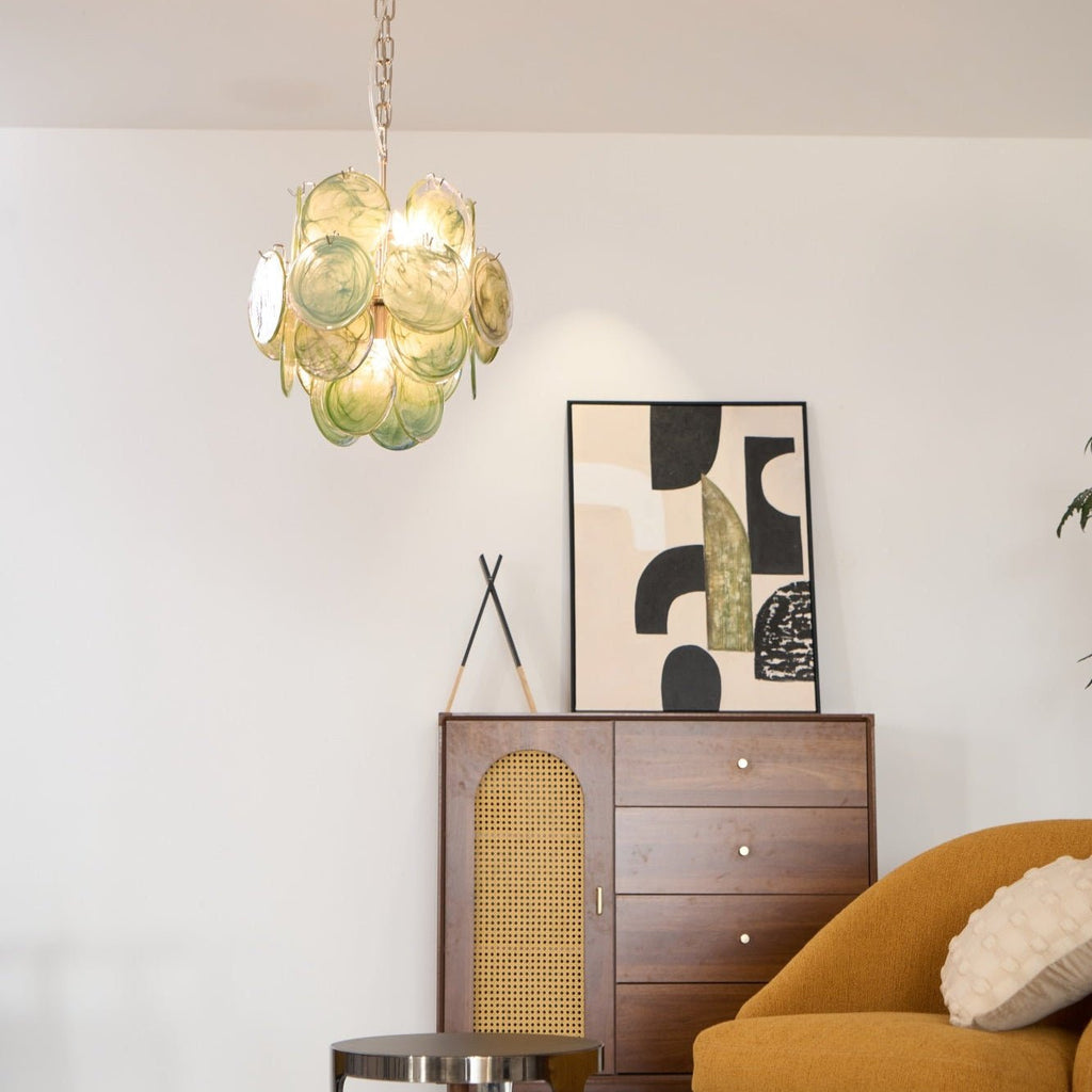 Lunaria Disc Glass Chandelier