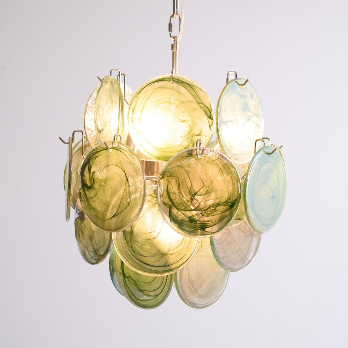 Lunaria Disc Glass Chandelier