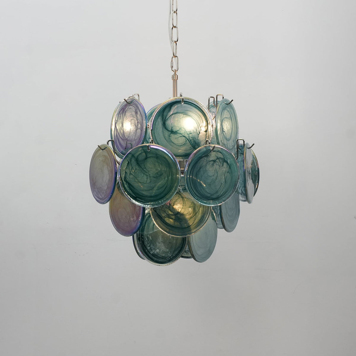 Lunaria Disc Glass Chandelier