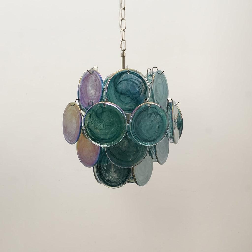 Lunaria Disc Glass Chandelier