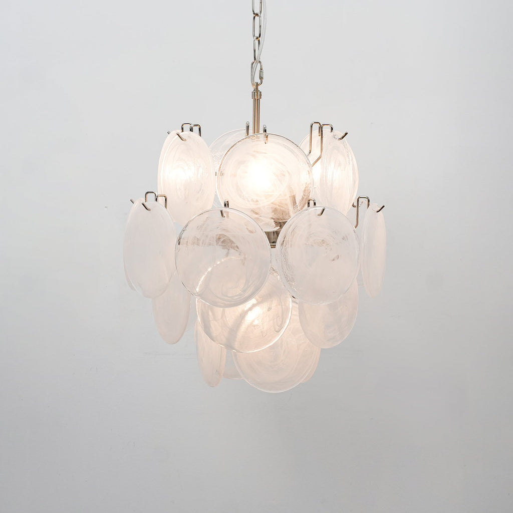 Lunaria Disc Glass Chandelier