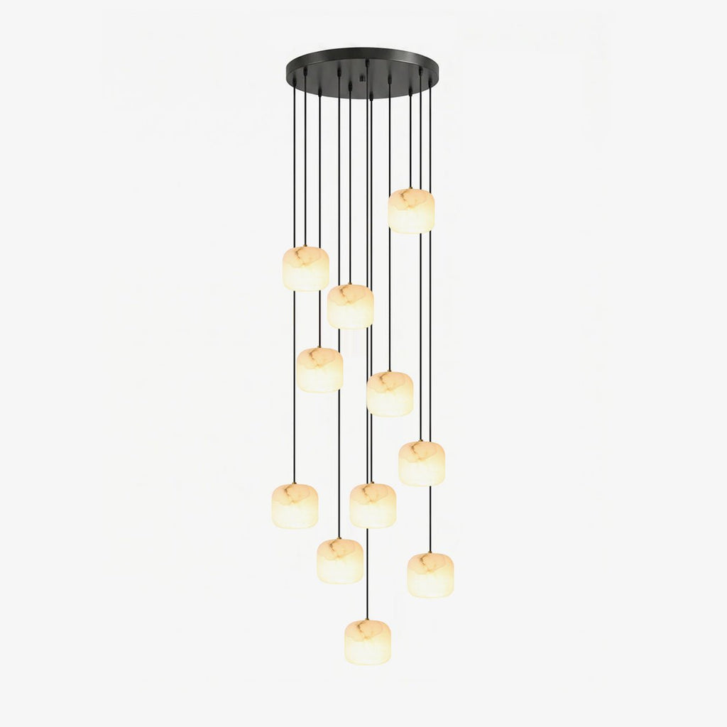 Pillow Alabaster Cluster Chandelier