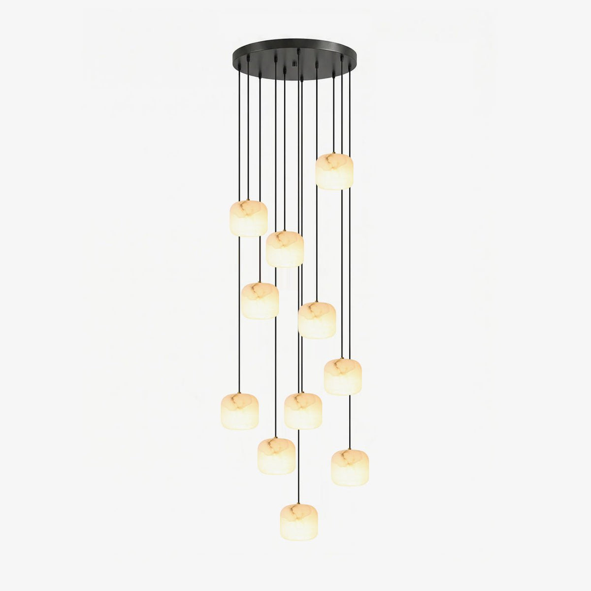 Pillow Alabaster Cluster Chandelier