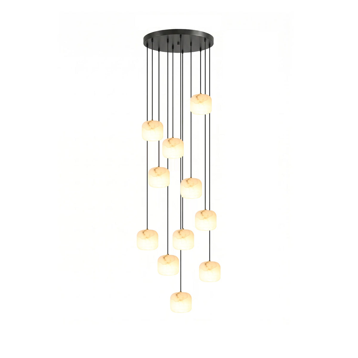 Pillow Alabaster Cluster Chandelier