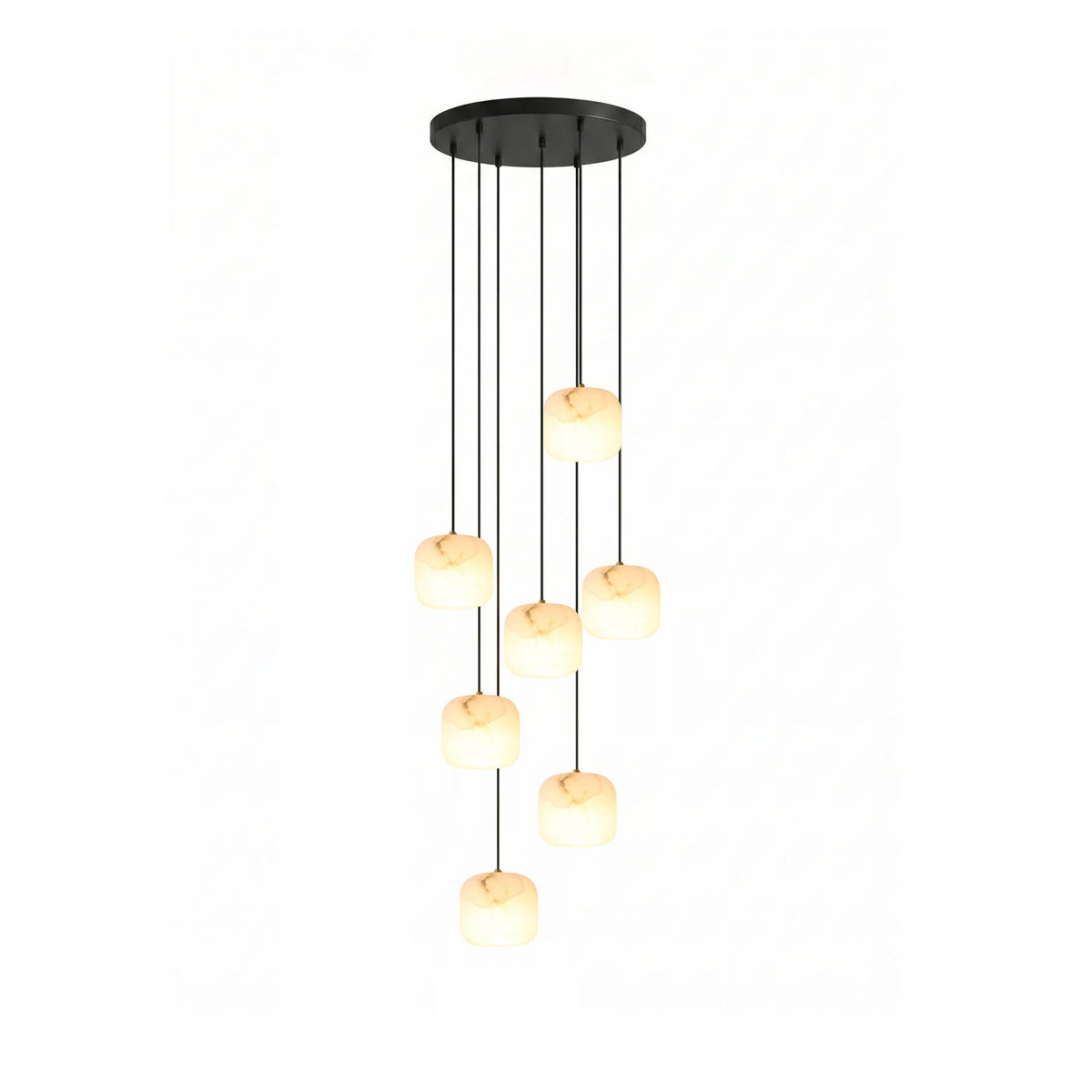 Pillow Alabaster Cluster Chandelier