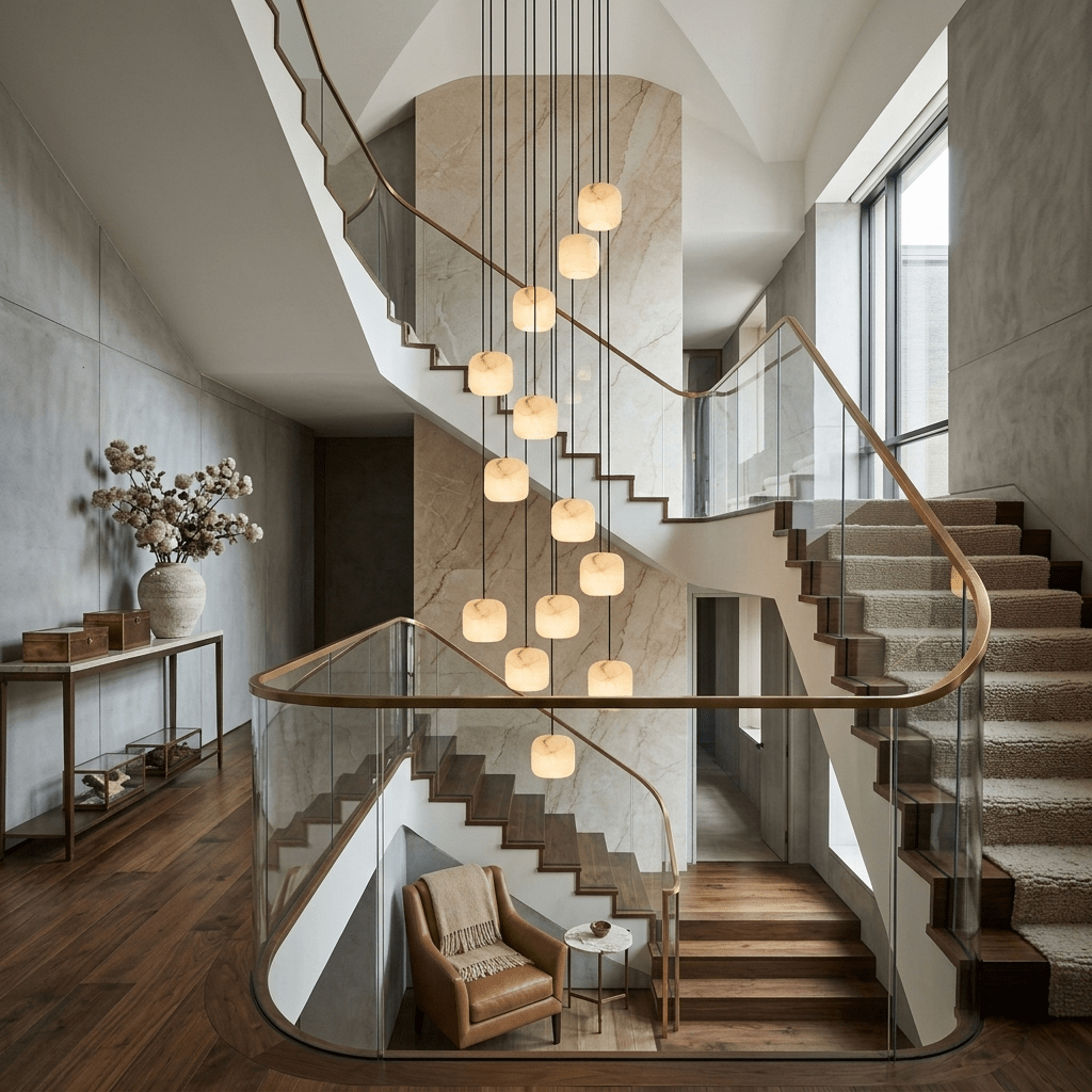 Pillow Alabaster Cluster Chandelier