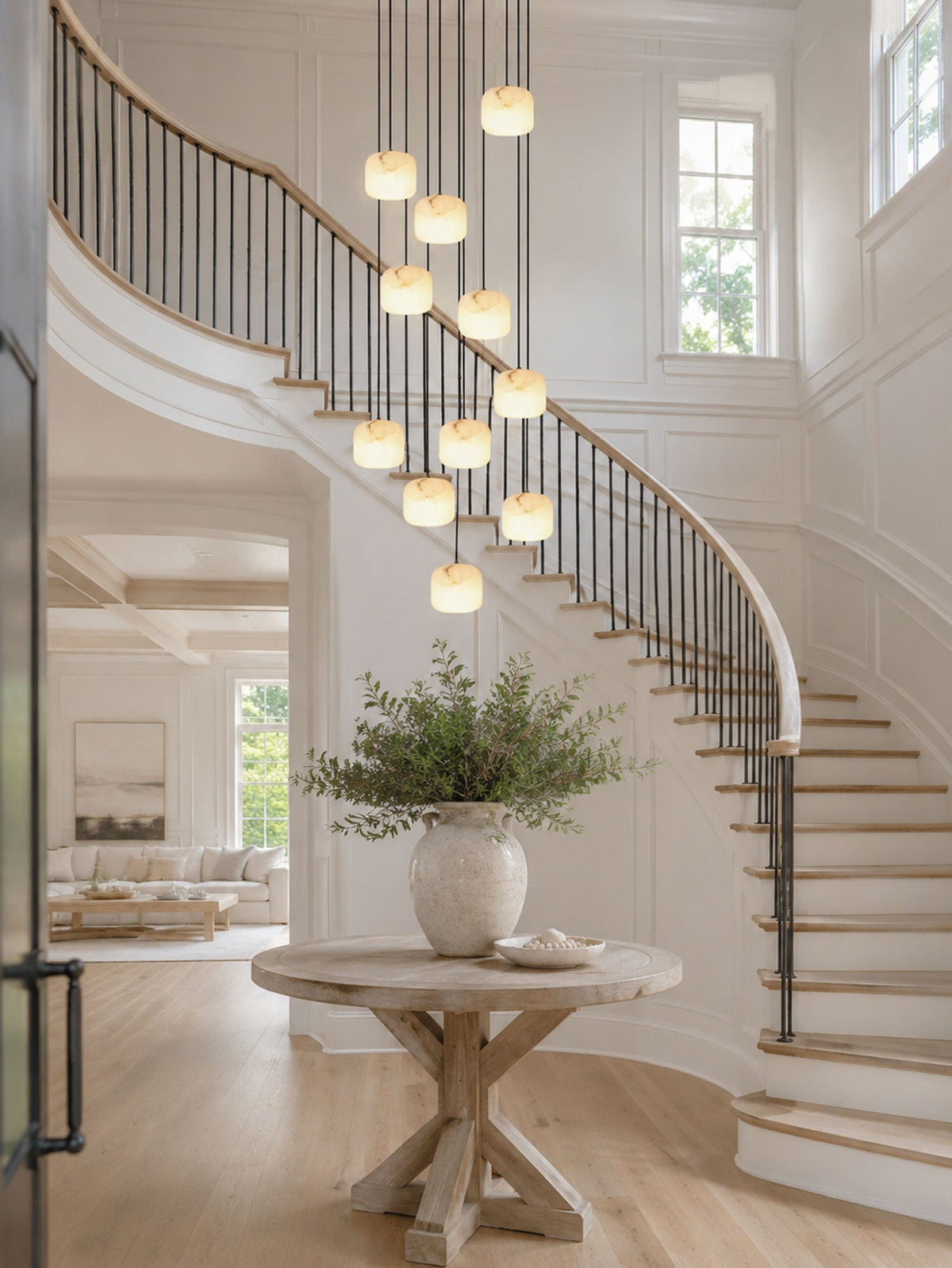 Pillow Alabaster Cluster Chandelier