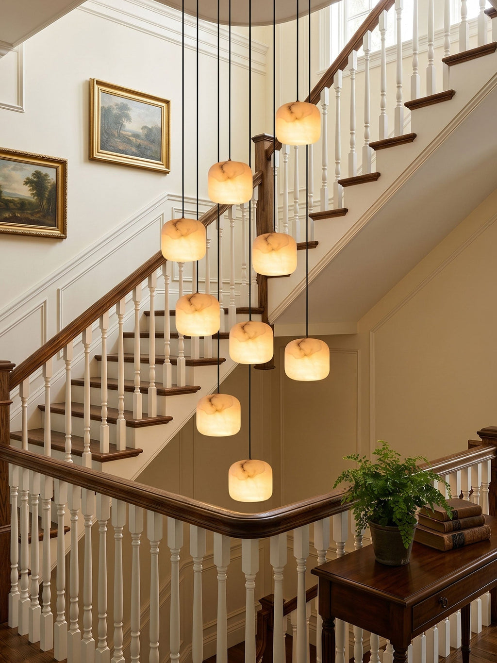 Pillow Alabaster Cluster Chandelier