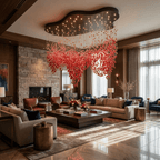 Roselle LED Glass Cascade Chandelier
