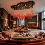 Roselle LED Glass Cascade Chandelier