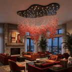 Roselle LED Glass Cascade Chandelier