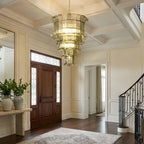 Cascade Glass Green Chandelier