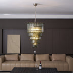 Cascade Glass Green Chandelier