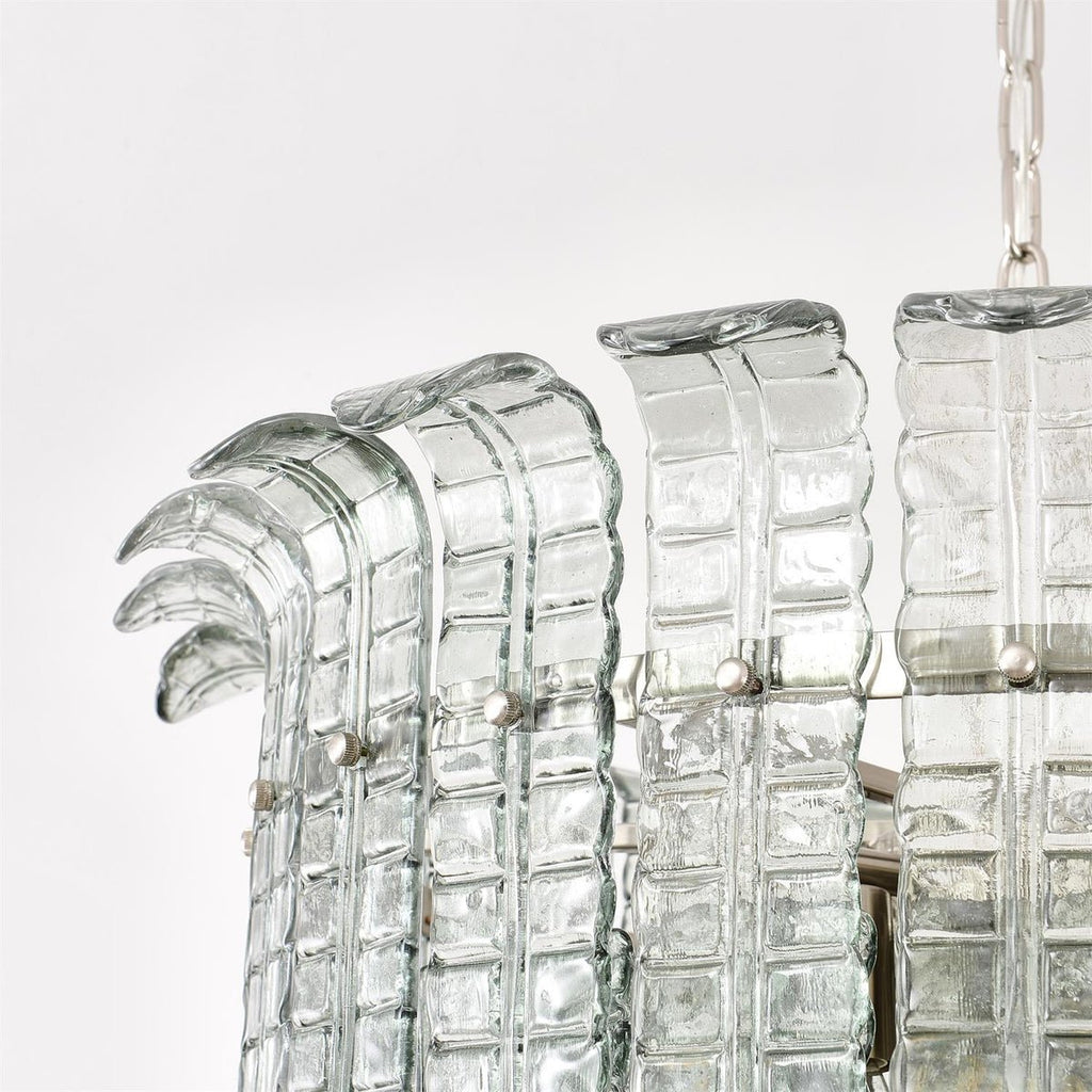Cascade Glass Green Chandelier