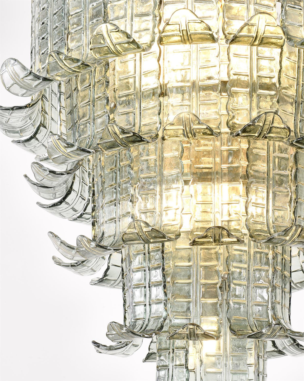 Cascade Glass Green Chandelier
