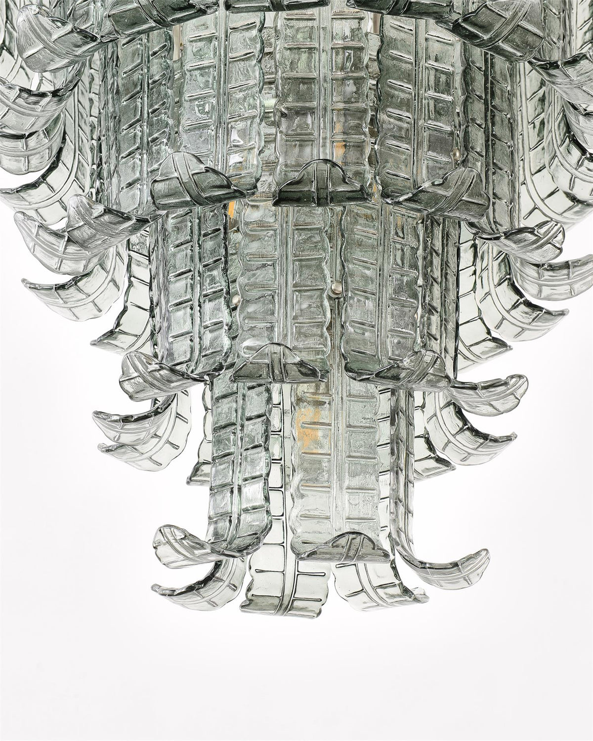 Cascade Glass Green Chandelier