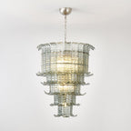 Cascade Glass Green Chandelier