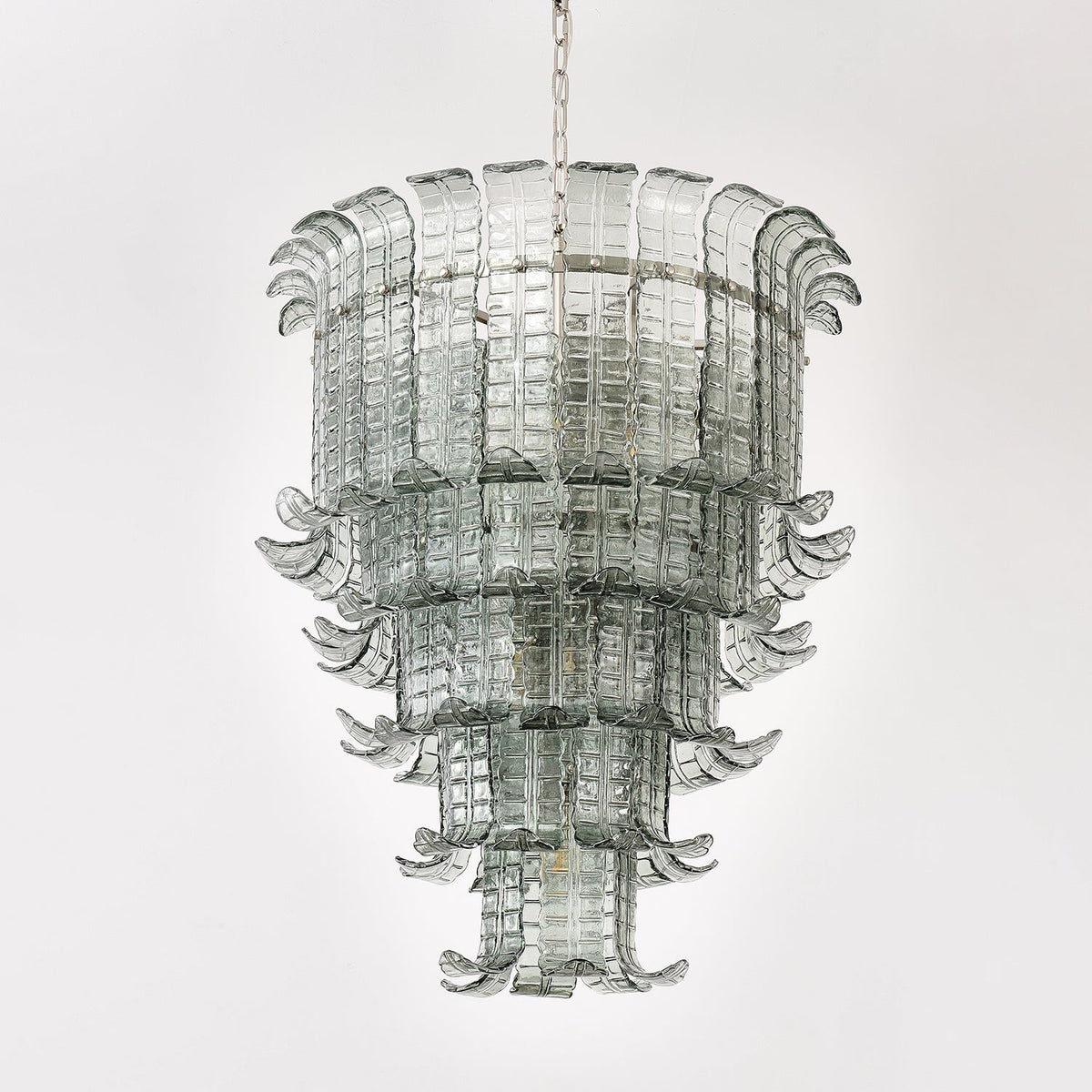 Cascade Glass Green Chandelier