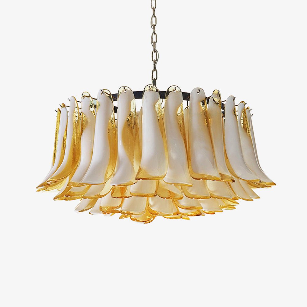 Petal Amber Glass Chandelier