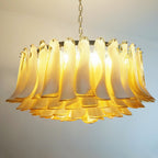 Petal Amber Glass Chandelier