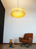 Petal Amber Glass Chandelier