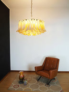 Petal Amber Glass Chandelier