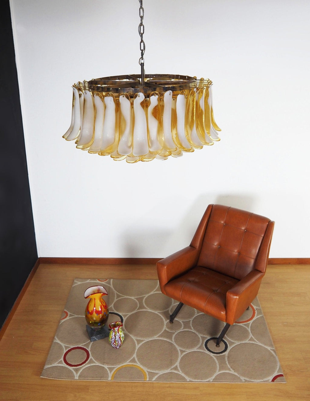 Petal Amber Glass Chandelier