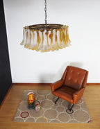 Petal Amber Glass Chandelier