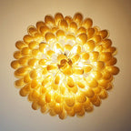 Petal Amber Glass Chandelier