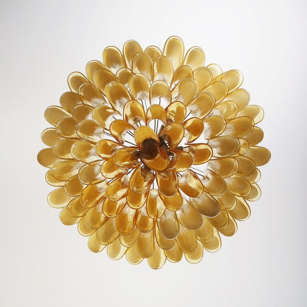 Petal Amber Glass Chandelier