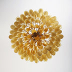 Petal Amber Glass Chandelier