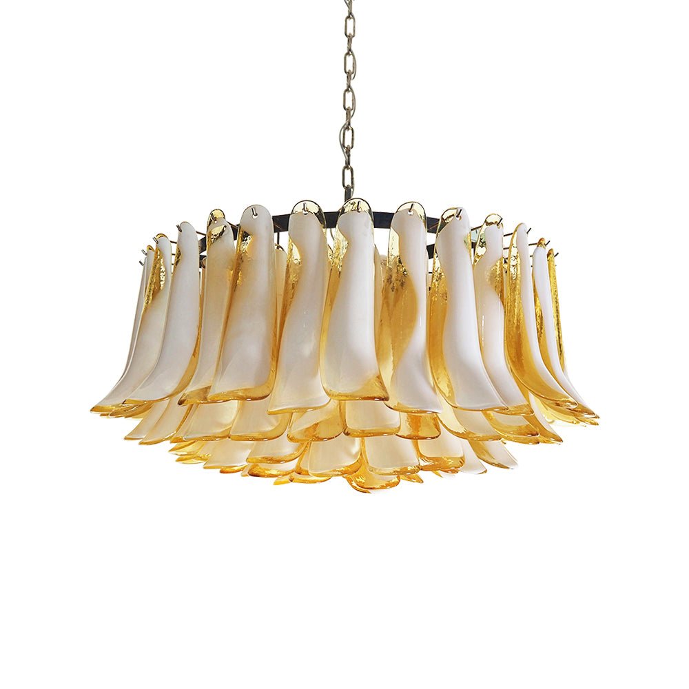 Petal Amber Glass Chandelier