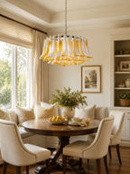 Petal Amber Glass Chandelier