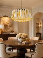 Petal Amber Glass Chandelier